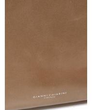 GIANNI CHIARINI CLUTCH Geanta cu bareta de umar, din piele camee - Genți femei - 3