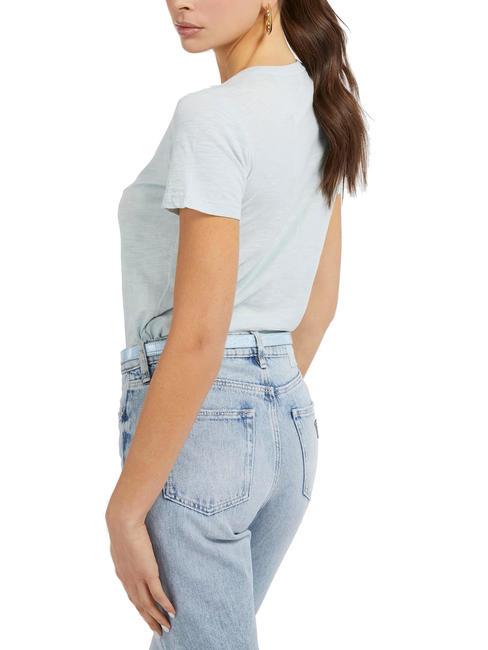 PALM Tricou din bumbac cu decolteu pastă acidă de mentă - tricou