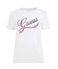 GUESS SHADED Tricou din bumbac cu decolteu alb purpuriu - tricou - 3