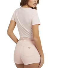 GUESS SHADED Tricou din bumbac cu decolteu roz calm - tricou - 2