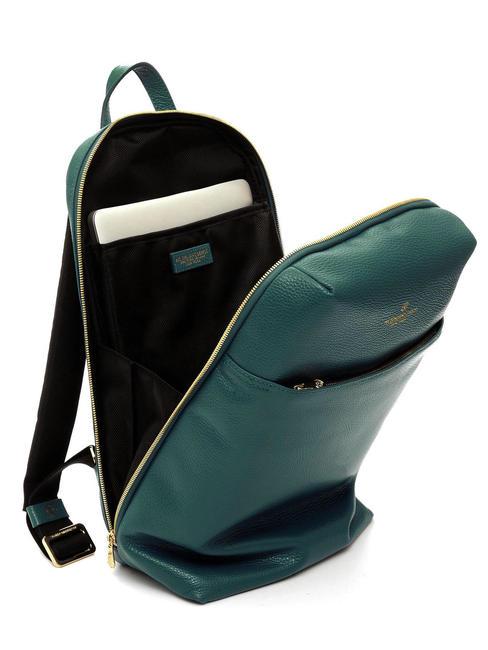TIFFANY JANE Rucsac din piele pentru calculator de 15,6". verde inchis - Rucsacuri pentru laptop