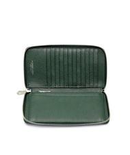 SPALDING TIFFANY Portofel mare cu fermoar din piele verde inchis - Portofele femei - 2