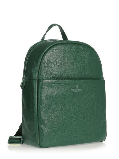 TIFFANY Rucsac din piele pentru laptop verde inchis - Genți femei