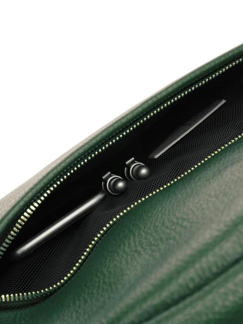 TIFFANY Rucsac din piele pentru laptop verde inchis - Genți femei