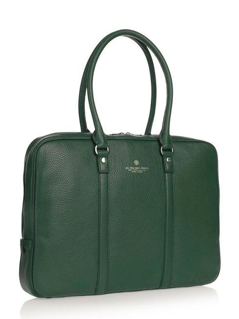 TIFFANY Servieta din piele pentru laptop de 15". verde inchis - Serviete birou