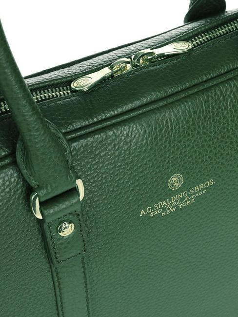 TIFFANY Servieta din piele pentru laptop de 15". verde inchis - Serviete birou