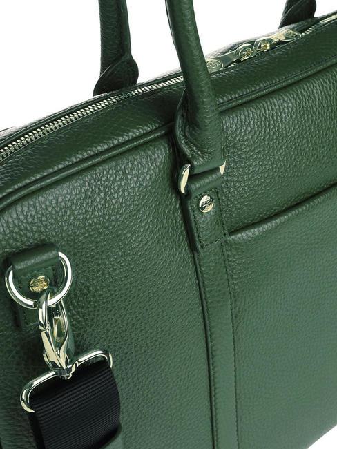 TIFFANY Servieta din piele pentru laptop de 15". verde inchis - Serviete birou