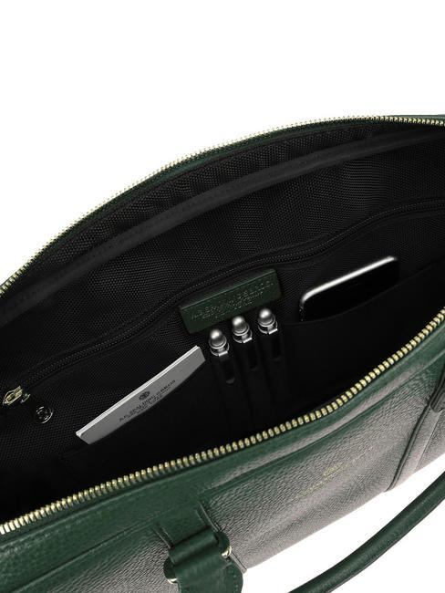 TIFFANY Servietă din piele pentru suport pentru computer de 14". verde inchis - Serviete birou