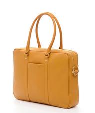 SPALDING TIFFANY Servieta din piele cu 2 fermoare, suport laptop de 15". muştar - Serviete birou - 2