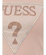 GUESS TRIANGLE CRYSTAL LOGO Tricou din bumbac cu strasuri nuanta bisque - tricou - 3