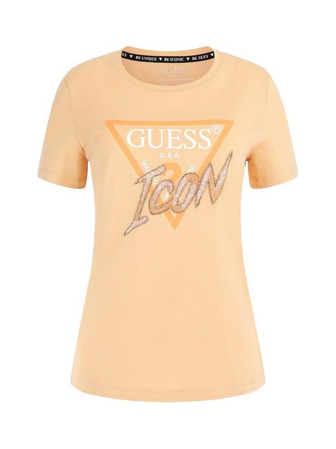 ICON Tricou din bumbac piersic nisipos - tricou