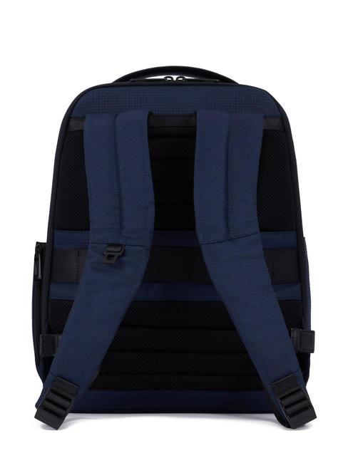WOLLEM Rucsac din piele și material textil, suport pentru laptop de 14". albastru - Rucsacuri pentru laptop
