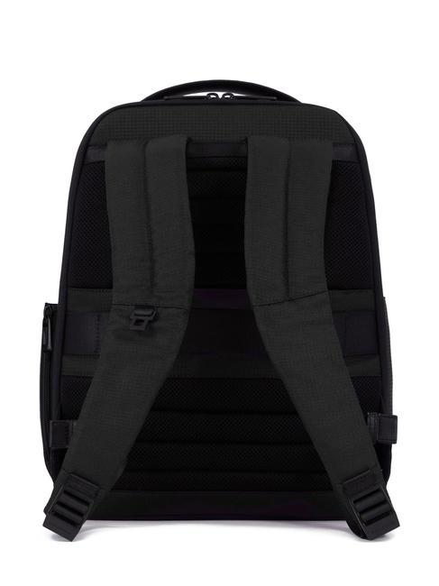 WOLLEM Rucsac din piele și material textil, suport pentru laptop de 14". negru - Rucsacuri pentru laptop
