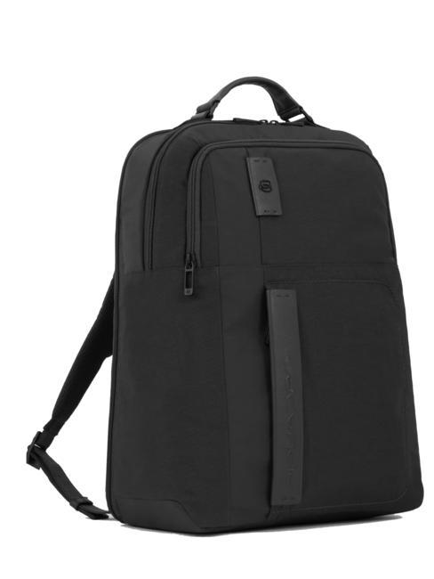 PULSE Rucsac din piele și material textil, suport pentru laptop de 15,6". negru - Rucsacuri pentru laptop