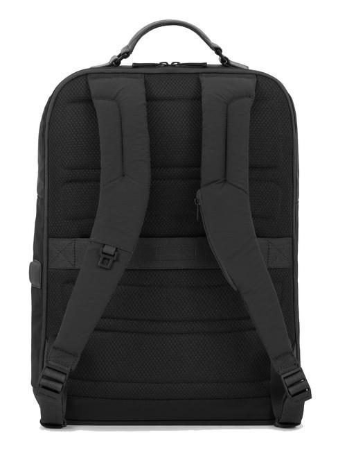 PULSE Rucsac din piele și material textil, suport pentru laptop de 15,6". negru - Rucsacuri pentru laptop