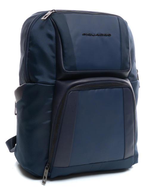 WALLABY Rucsac din piele și material textil, suport pentru pc de 14". albastru - Rucsacuri pentru laptop