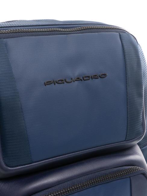 WALLABY Rucsac din piele și material textil, suport pentru pc de 14". albastru - Rucsacuri pentru laptop