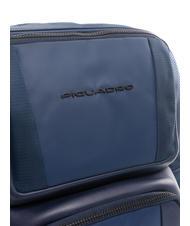 PIQUADRO WALLABY Rucsac din piele și material textil, suport pentru pc de 14". albastru - Rucsacuri pentru laptop - 3