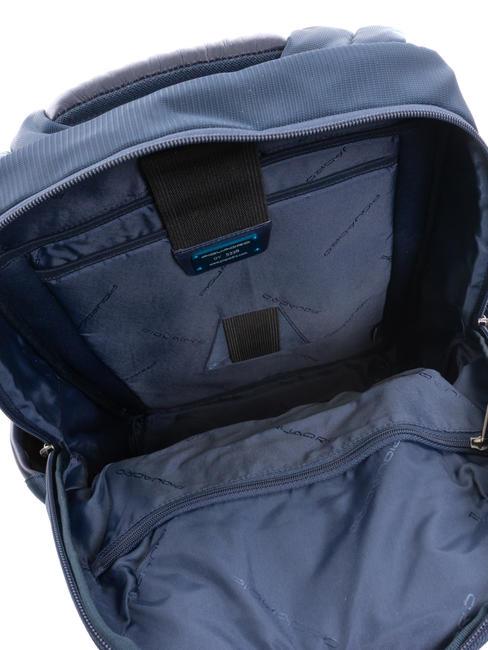 WALLABY Rucsac din piele și material textil, suport pentru pc de 14". albastru - Rucsacuri pentru laptop