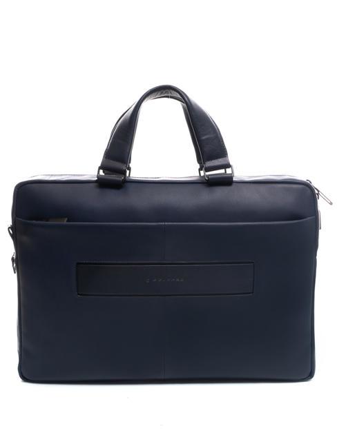 W119 Servietă din piele, suport pentru pc de 15,6". albastru - Serviete birou