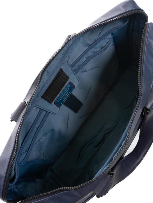 W119 Servietă din piele, suport pentru pc de 15,6". albastru - Serviete birou
