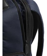 PIQUADRO WOLLEM Rucsac pentru laptop de 15,6 inchi din material și piele albastru - Rucsacuri pentru laptop - 3