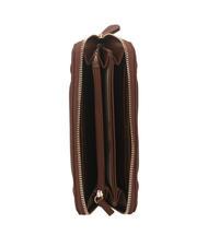 TWINSET LOGO QUILTED Fermoar mare &icirc;n jurul portofelului ciocolată - Portofele femei - 2