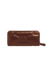 TWINSET LOGO QUILTED Fermoar mare &icirc;n jurul portofelului ciocolată - Portofele femei - 3