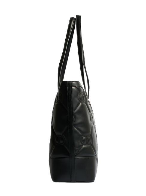 LOGO QUILTED Geanta de cumparaturi pe umar negru - Genți femei