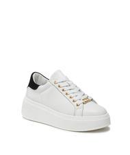 TWINSET METALLIC LOGO Tenisi din piele optic/negru - Pantofi femei - 3