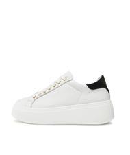 TWINSET METALLIC LOGO Tenisi din piele optic/negru - Pantofi femei - 4