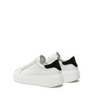 TWINSET METALLIC LOGO Tenisi din piele optic/negru - Pantofi femei - 6