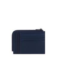 PIQUADRO W122 Poșetă și card din piele albastru - Portofele bărbați - 2
