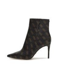 GUESS RICHER Botine cu logo 4G maro ocru - Pantofi femei - 2