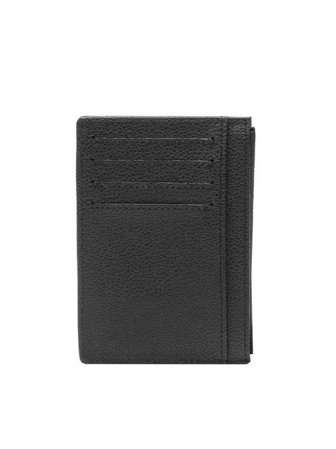 TB LOGO Suport card din piele cu fermoar negru - Portofele femei