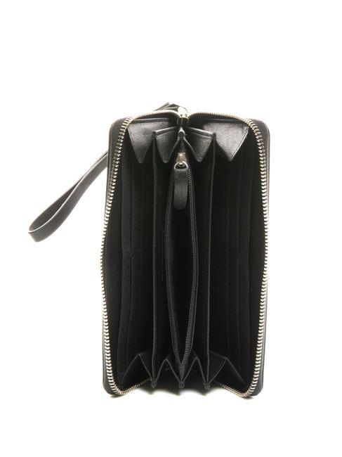 BASIC Portofel din piele cu fermoar negru - Portofele femei