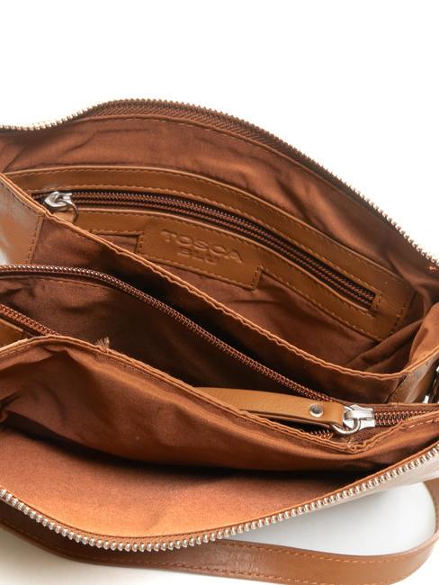 BASIC Geanta de umar din piele BROWN - Genți femei