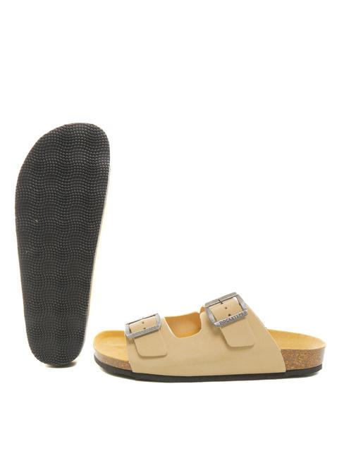 VEGA Flip-flops din piele intoarsa taupe - Pantofi bărbați