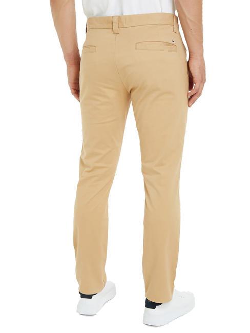 TJ AUSTIN Pantaloni chino din bumbac nisip brun - Pantaloni