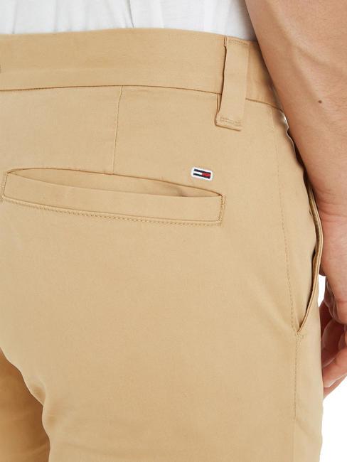 TJ AUSTIN Pantaloni chino din bumbac nisip brun - Pantaloni