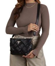 GUESS ZAINA geanta de umar BLACK - Genți femei - 4
