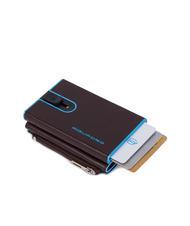 PIQUADRO BLUE SQUARE Portofel din piele cu sistem de alunecare MAHOGANY - Portofele bărbați - 2