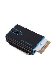 PIQUADRO BLUE SQUARE Portofel din piele cu sistem de alunecare negru - Portofele bărbați - 2