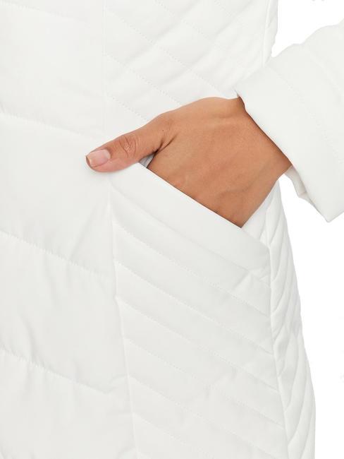 NEW OXANA Jacheta de puf cu gluga alb purpuriu - Jachete pentru femei