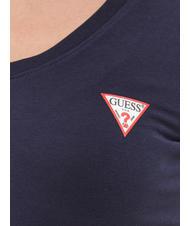 GUESS MINI TRIANGLE Tricou cu decolteu &icirc;n V albastru &icirc;nnegrit - tricou - 4