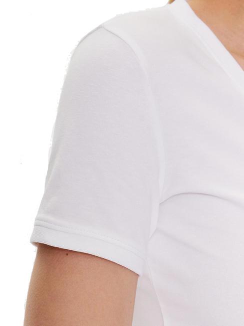 MINI TRIANGLE Tricou cu decolteu &icirc;n V alb purpuriu - tricou