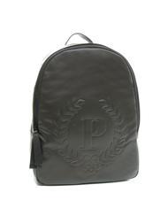 POLLINI LOGO EMBOSSED Rucsac rotund din p&acirc;nză acoperită maro / crem - Serviete birou - 4