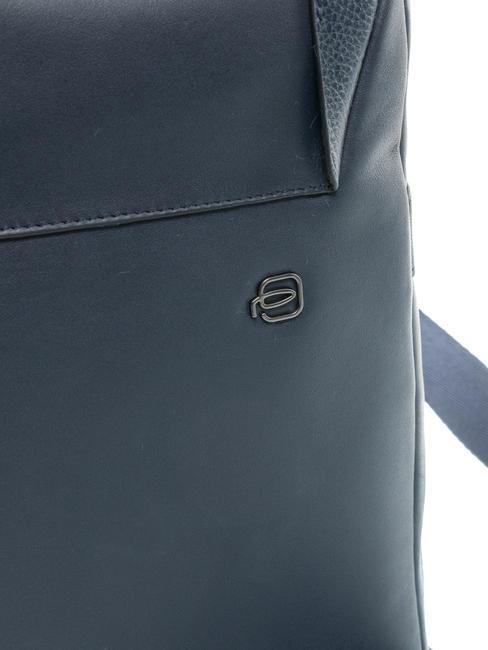 MACBETH Geanta din piele extensibila albastru - Genți de umăr bărbați