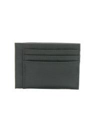 PIQUADRO MACBETH Suport card din piele și material textil negru - Portofele bărbați - 3