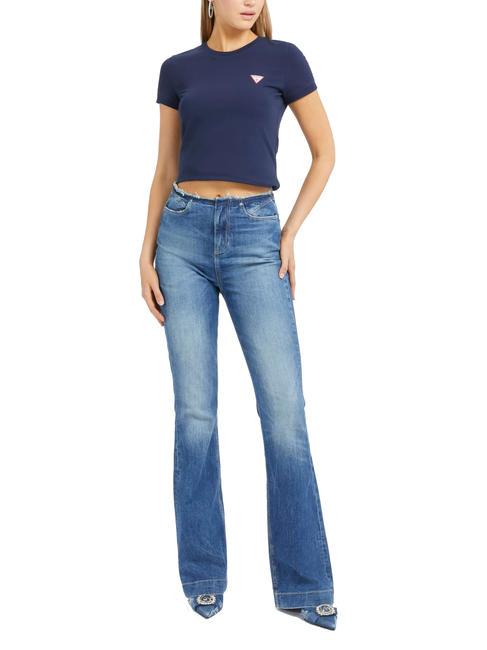 MINI TRIANGLE Tricou slim fit albastru &icirc;nnegrit - tricou